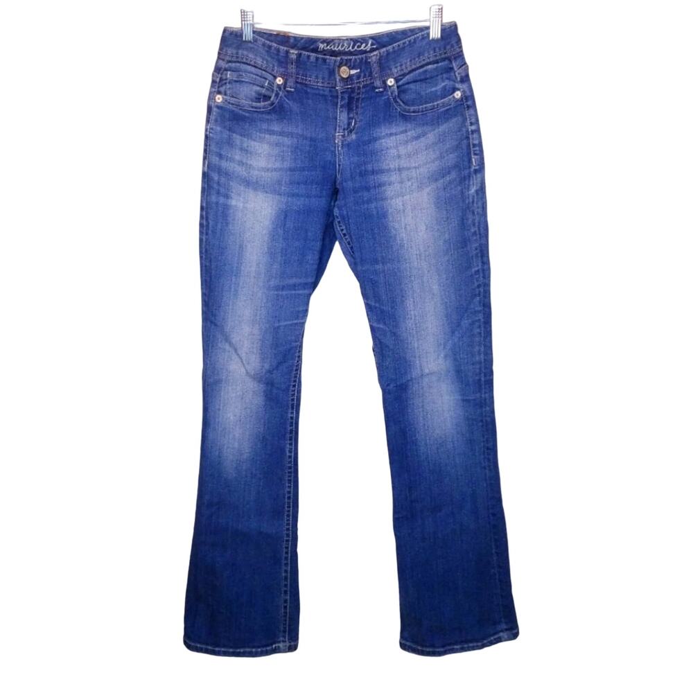 Maurices Curvy Stretch Medium Wash Bootcut  Denim Jeans 28x33